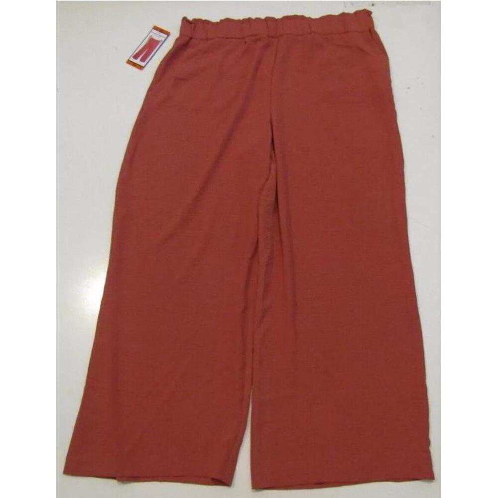 HILARY RADLEY Dusty Coral Pull On Wide Leg Pants Size XXL NWT Womens AA9